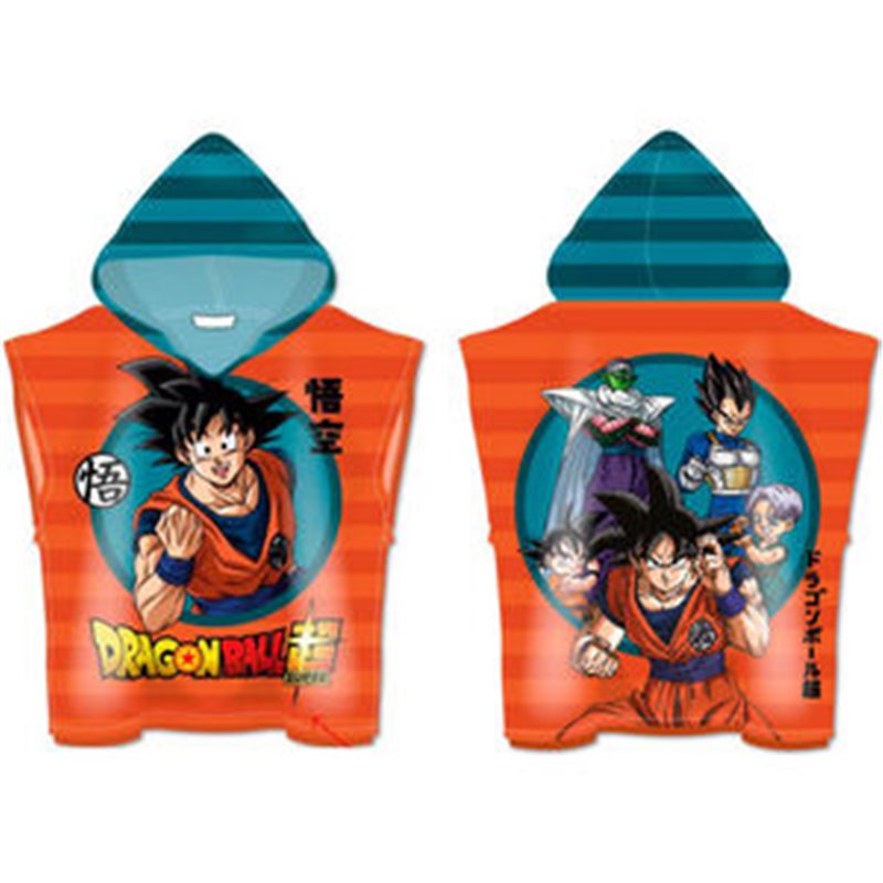 PONCHO TOALLA DRAGON BALL SUPER MICROFIBRA