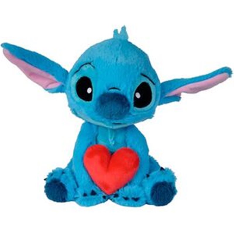 PELUCHE CORAZON STITCH DISNEY 25CM