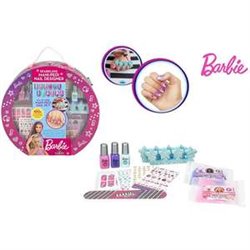 ESTUCHE DE MANICURA Y PEDICURA BARBIE ¡CREA HASTA 100 DISEÑOS DIFERENTES!