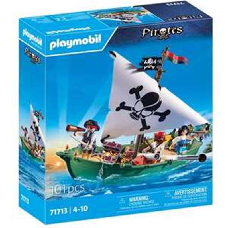 BARCO PIRATA CON MOTOR SUBMARINO PLAYMOBIL.