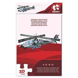 Puzzle 3D Baggy Helicoptero Apache AH-64 37pz