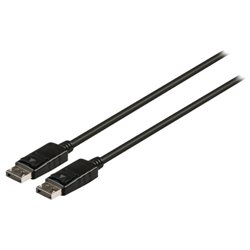 Valueline 2m, 2xDisplayPort DisplayPort Negro