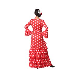 DISFRAZ FLAMENCA ROJO FLECOS ADULTO