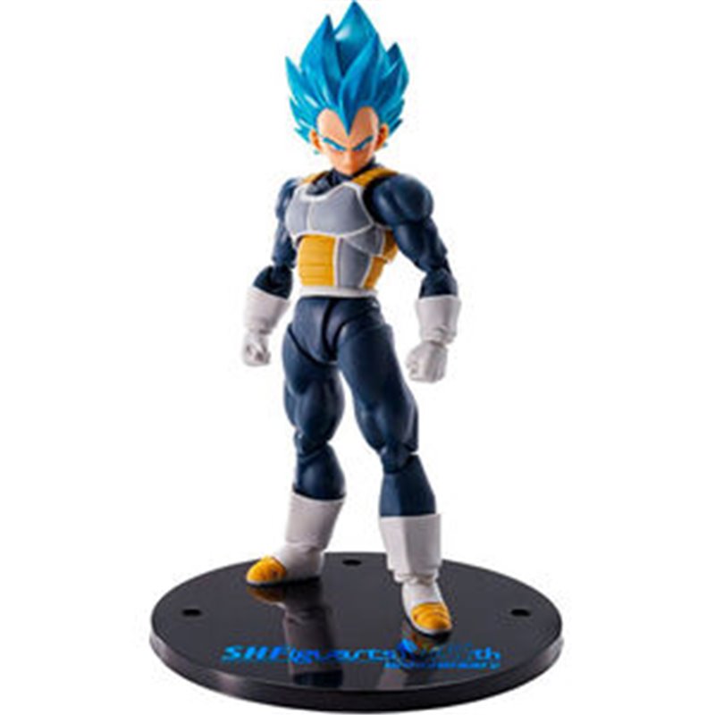 FIGURA SH FIGUARTS VEGETA SUPER SAIYAN BLUE 15TH ANNIVERSARY DRAGON BALL SUPER 14CM