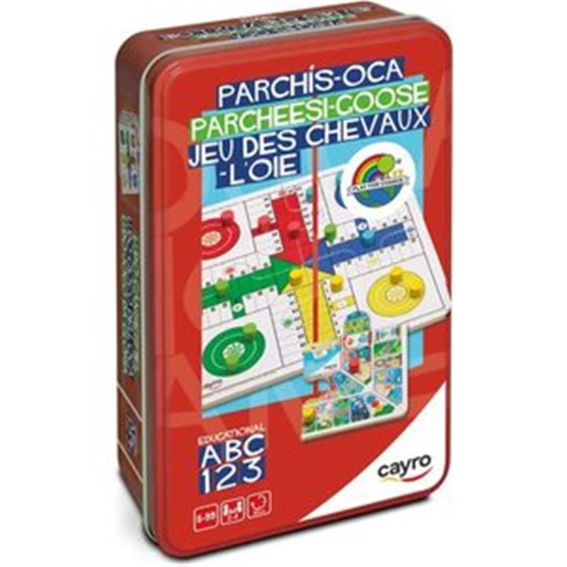 JUEGO PARCHIS-OCA MADERA CAJA METAL