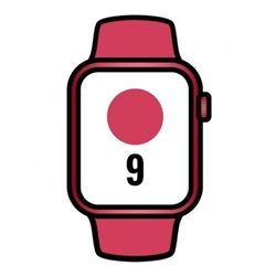 Apple Watch Series 9/ GPS/ 45mm/ Caja de Aluminio Rojo/ Correa Deportiva Rojo S/M