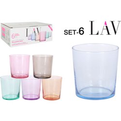 SET 6 VASOS PINTA 345CC COLORES PASTEL