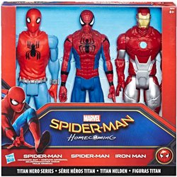 Blister 3 figuras Titan Hero Series Spiderman Marvel 30cm