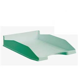 BANDEJA ECOGREEN 100% RECICLADO Y RECICLABLE APILABLE VERDE PASTEL 345X255X60 MM ARCHIVO 2000 742 VE PS