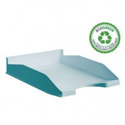 BANDEJA ECOGREEN 100% RECICLADO Y RECICLABLE APILABLE AZUL PASTEL 345X255X60 MM ARCHIVO 2000 742 AZ PS