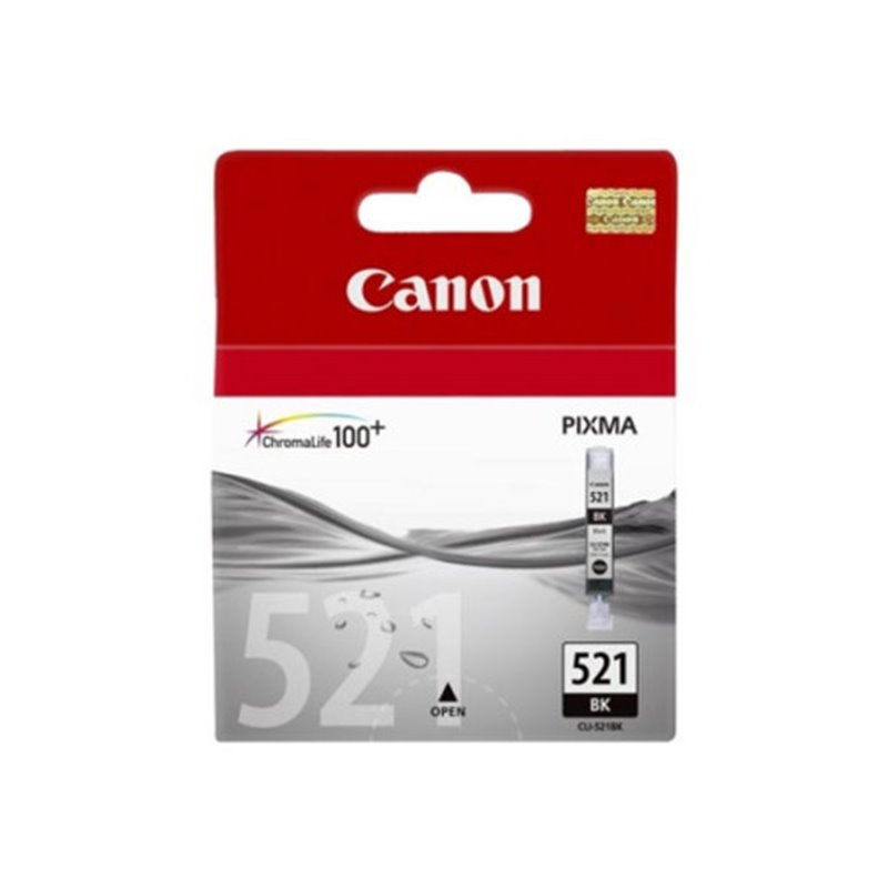 Canon CLI-521 BK cartucho de tinta 1 pieza(s) Original Negro