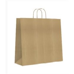 BOLSA PAPEL CON ASAS KRAFT MARRON S 24X10X32 CM BISMARK 329837