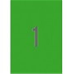 PACK 20 HOJAS (20 UDS) ETIQUETAS VERDES 210X297MM APLI 1602.