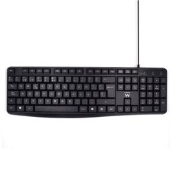 Ewent EW3001 teclado USB QWERTY Español Negro