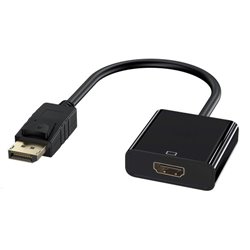 Ewent EC1455 adaptador de cable de vídeo 0,15 m DisplayPort HDMI Negro