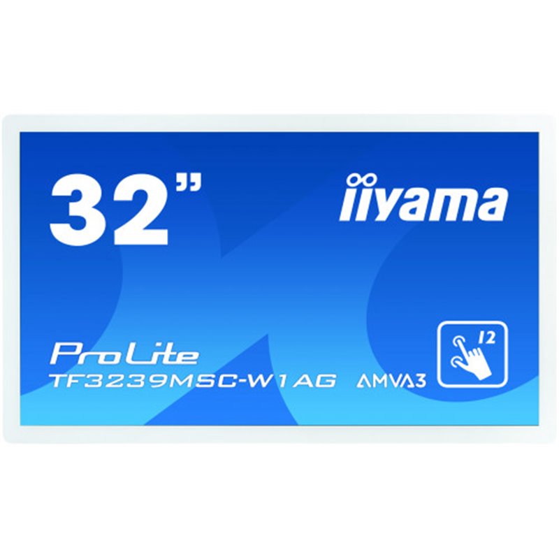 iiyama ProLite TF3239MSC-W1AG monitor pantalla táctil 80 cm (31.5") 1920 x 1080 Pixeles Multi-touch Multi-usuario Blanco