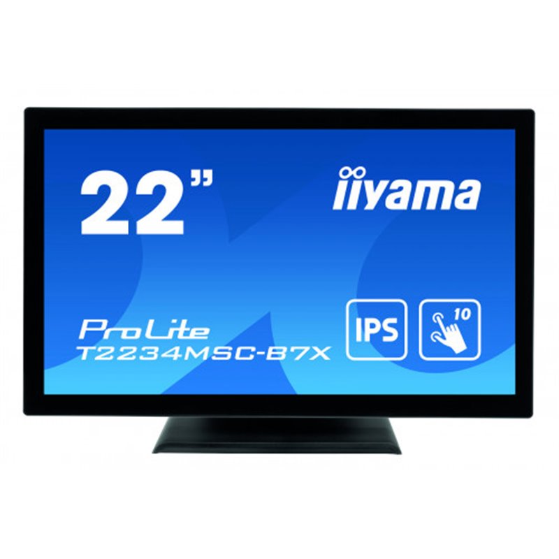 iiyama ProLite T2234MSC-B7X monitor pantalla táctil 54,6 cm (21.5") 1920 x 1080 Pixeles Multi-touch Negro