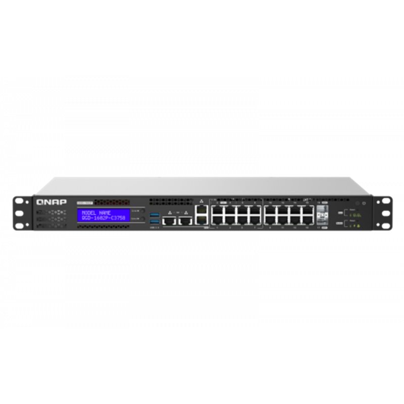 QNAP QGD-1602P Gestionado Gigabit Ethernet (10/100/1000) Energía sobre Ethernet (PoE) Negro