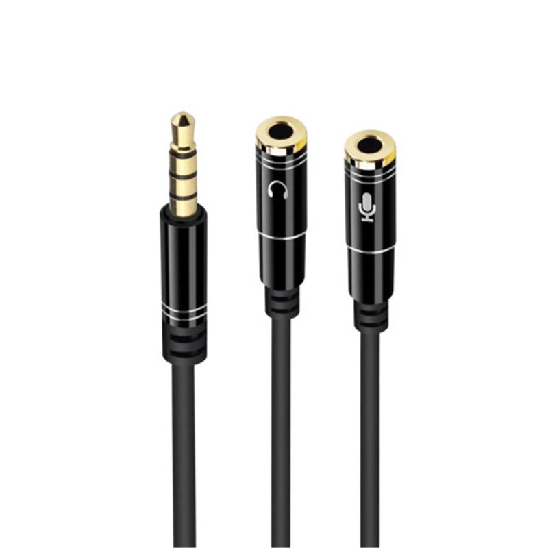 Ewent EC1641 cable de audio 0,3 m 3,5mm 2 x 3.5mm Negro