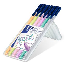 ESTUCHE 6 PZASTRIPLUS COLOR 323, SURT. NEON STAEDTLER 323SB6CS01