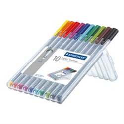 ESTUCHE 10 PZAS TRIPLUS FINELINER 334, SURT. STAEDTLER 334 SB10