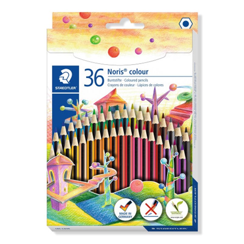 ESTUCHE 36 PZAS NORIS COLOUR 185, SURT. STAEDTLER 185 CD36