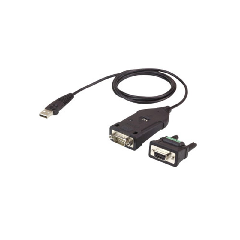 Aten UC485 adaptador de cable USB A DB-9 Negro