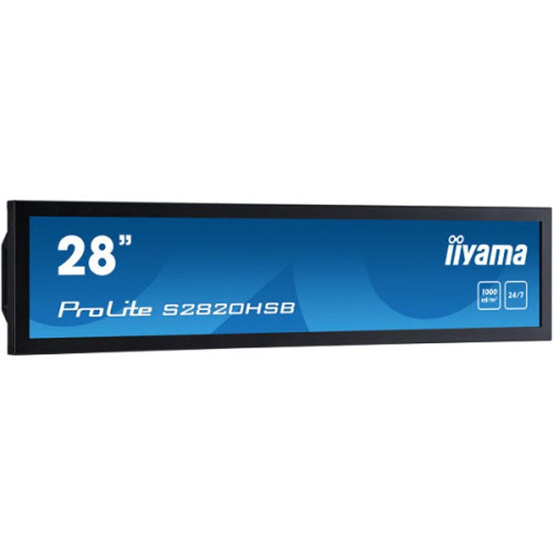 iiyama S2820HSB-B1 pantalla de señalización 71,1 cm (28") LCD Pantalla plana para señalización digital Negro