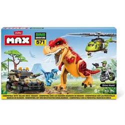 JUEGO DE CONSTRUCCIÓN MAX DINO CON FIGURAS, DINOSAURIOS Y ACCESORIOS (592 PIEZAS) 33X483X76CM