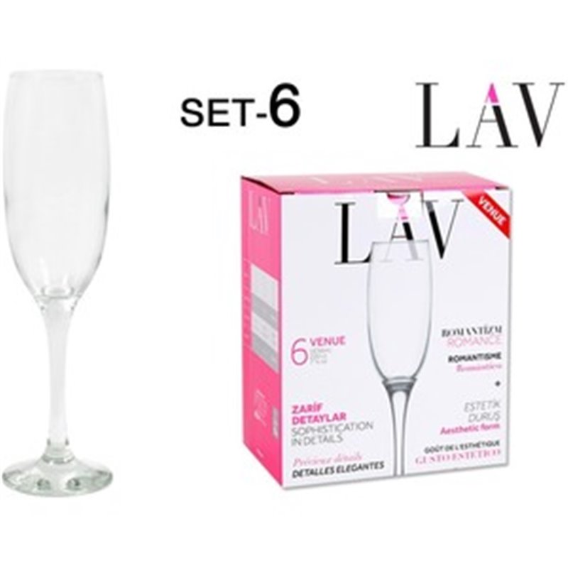 SET 6 CHAMPAGNE CUP 220CC