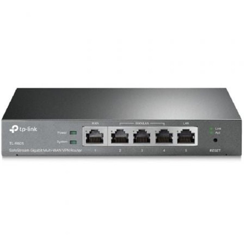 Router VPN SafeStream Gigabit TP-Link Omada TL-R605/ 5 Puertos Multi-WAN