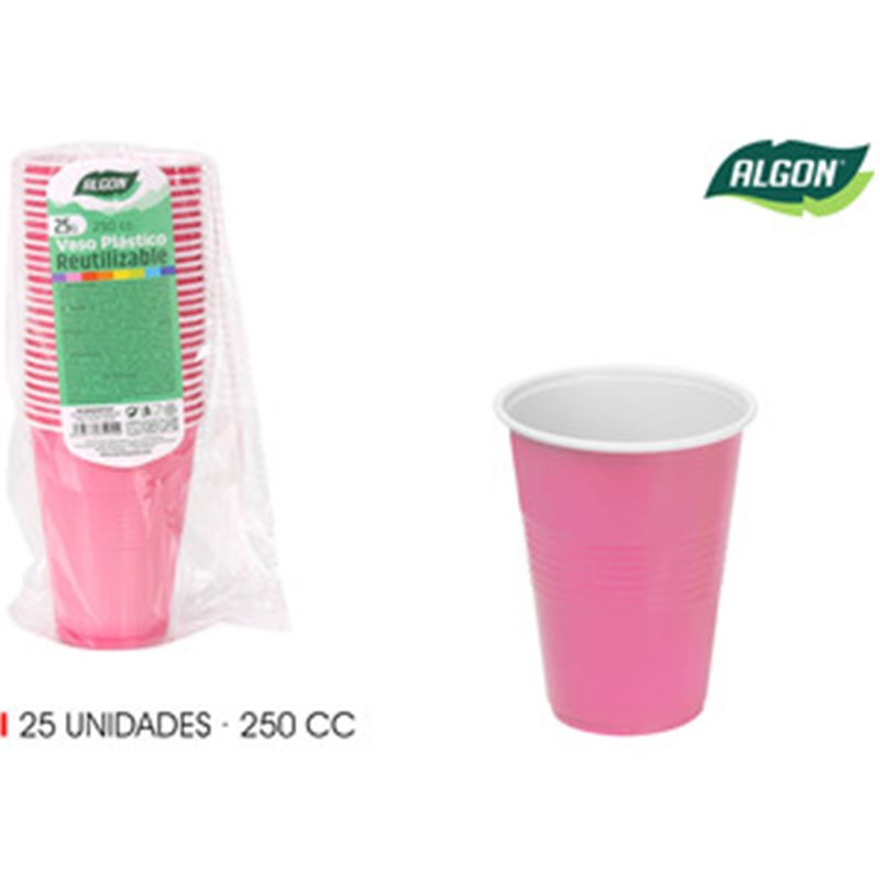 SET-25 VASO BICOLOR ROSA-BL 250 ALGON