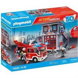 MEGA SET BOMBEROS CON ACCESORIOS PLAYMOBIL ACTION.