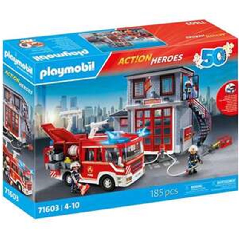 MEGA SET BOMBEROS CON ACCESORIOS PLAYMOBIL ACTION.