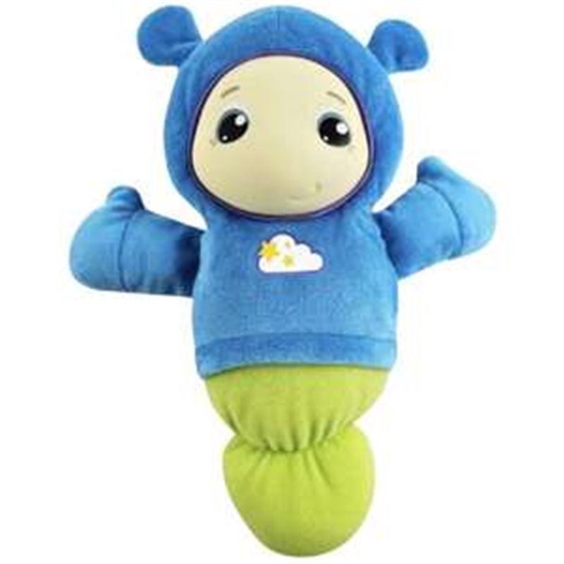 PELUCHE ORUGUITA LUMINOSA PLAYSKOOL MORADA. CON 6 CANCIONES DE CUNA DIFERENTES Y LUZ 15X8X28 CM