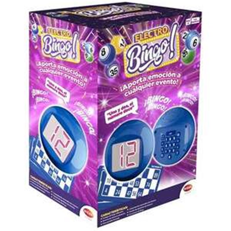 JUEGO ELECTRO BINGO HASTA 50 JUGADORES. CON PANTALLA ILUMINADA Y SONIDOS.