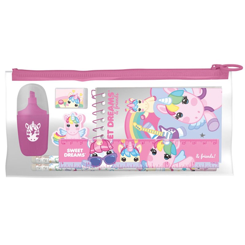 Set papeleria en estuche Sweet Dreams 7pzs