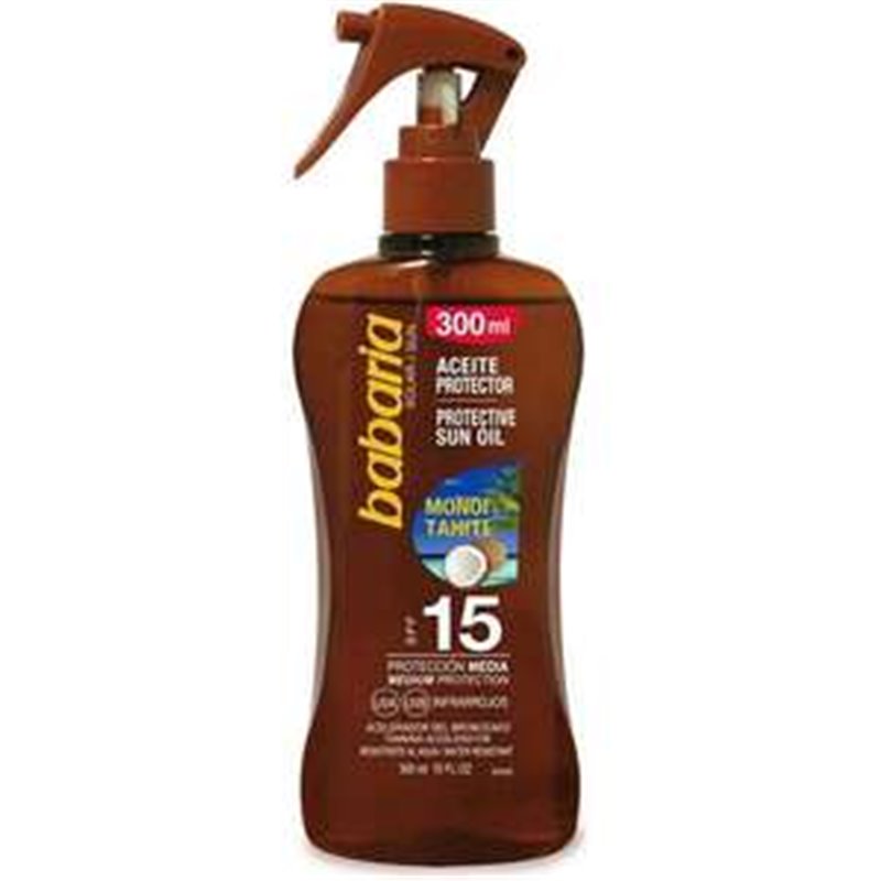 ACEITE PROTECTOR SOLAR MONOHI TAHITI  F-15 EN SPRAY 300 ML