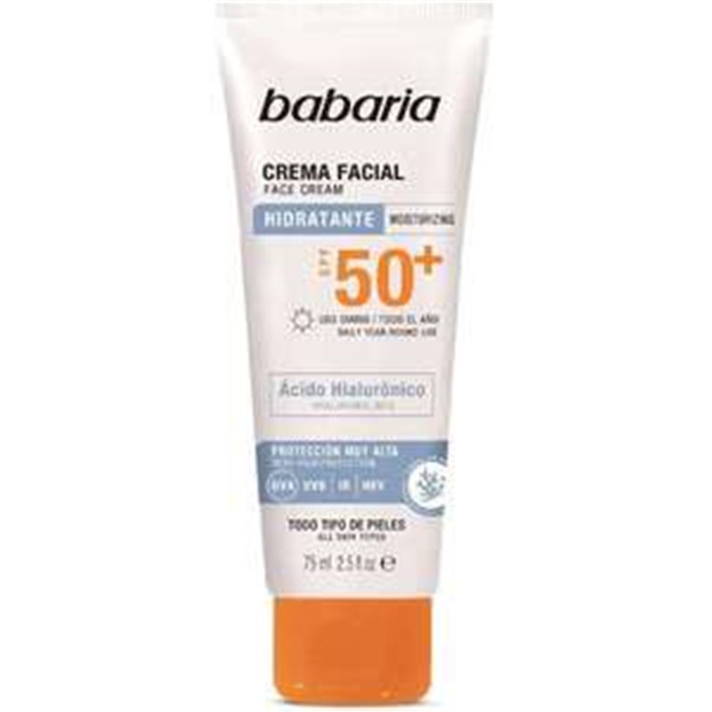 CREMA FACIAL SOLAR CON ÁCIDO HIALURÓNICO - NUEVO 75 ML