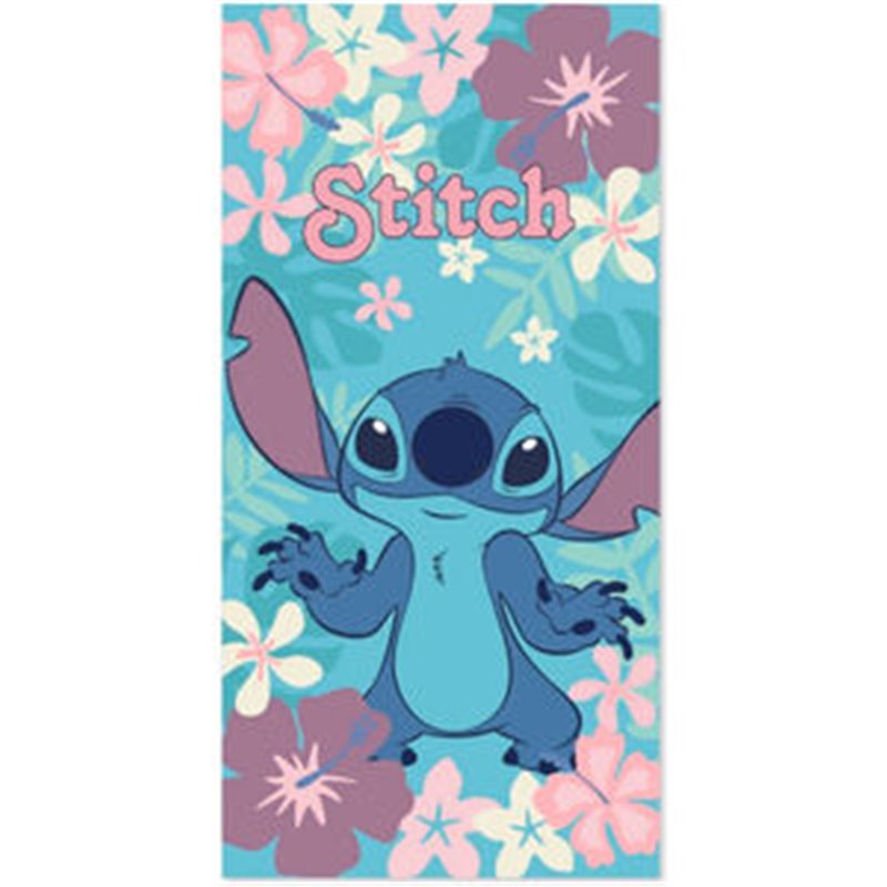 TOALLA FLOWERS STITCH DISNEY MICROFIBRA