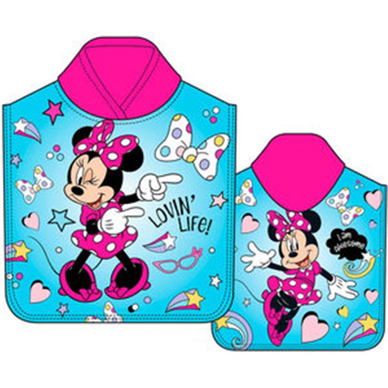 PONCHO TOALLA MINNIE DISNEY MICROFIBRA