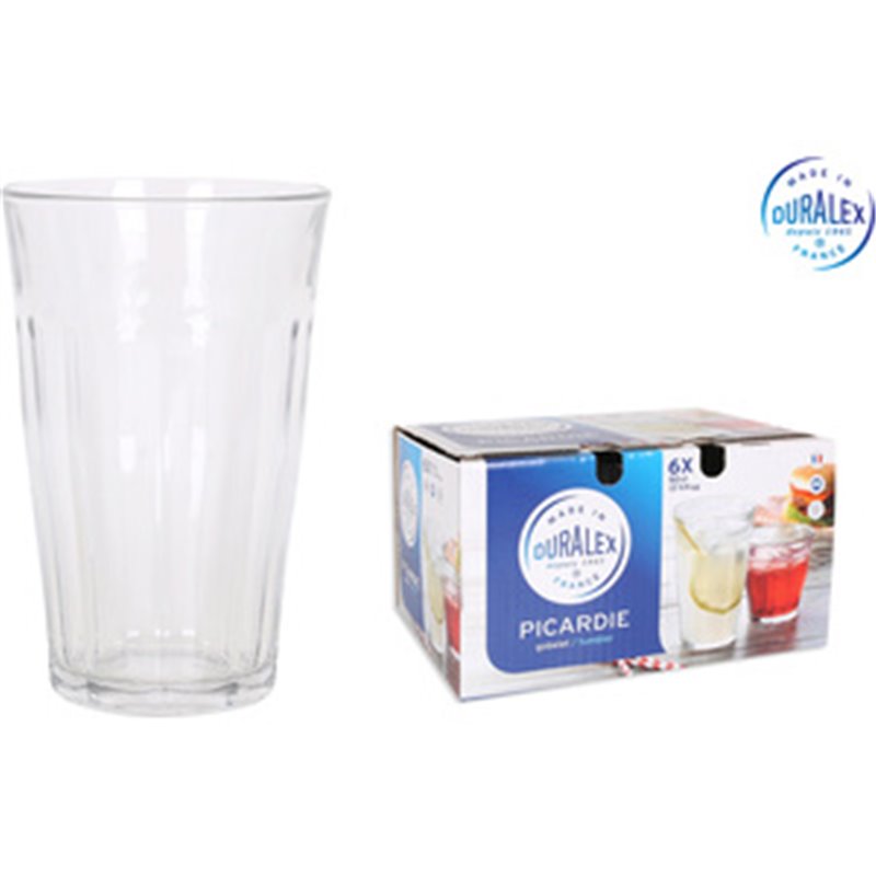 SET 6 VASOS TRANSPARENTE 50CL PICARDIE