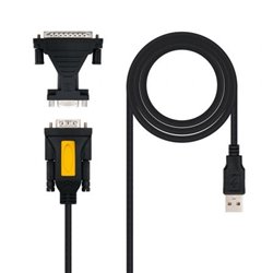 Cable Conversor impresora Nanocable 10.03.0002/ USB Macho - DB9 Macho/ DB25 Macho