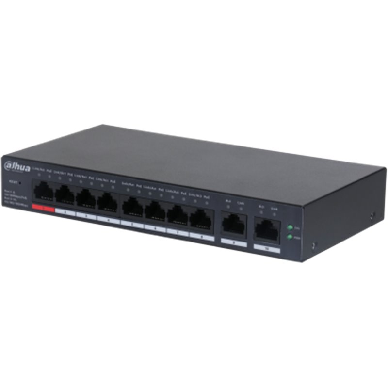 (DH-CS4010-8ET-110) DAHUA SWITCH 10 PUERTOS CLOUD MANAGEMENT 8 POE