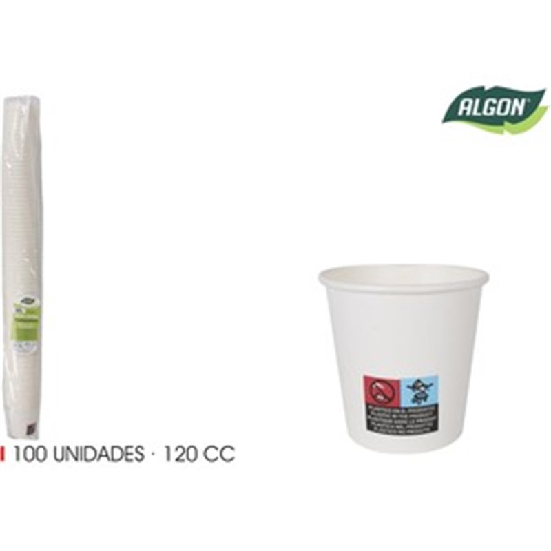 SET-100 VASO BLANCO CARTON 120CC ALGON