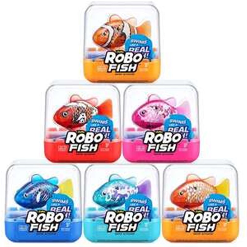 FIGURA PEZ ROBOFISH, NADA EN DIFERENTES DIRECCIONES Y CAMBIA DE COLOR 7X7X7CM - MODELOS SURTIDOS