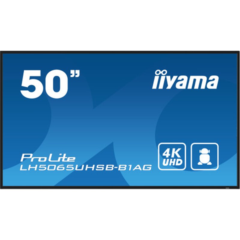 iiyama LH5065UHSB-B1AG pantalla de señalización Pantalla plana para señalización digital 125,7 cm (49.5") LCD Wifi 800 cd / m² 4