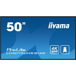 iiyama ProLite Pantalla plana para señalización digital 125,7 cm (49.5") LCD Wifi 500 cd / m² 4K Ultra HD Negro Procesador incor