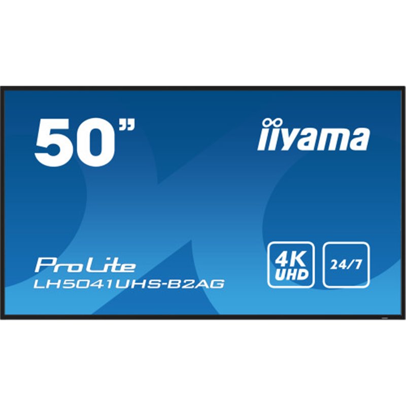 iiyama LH5041UHS-B2AG pantalla de señalización Pantalla plana para señalización digital 127 cm (50") LCD 500 cd / m² 4K Ultra HD