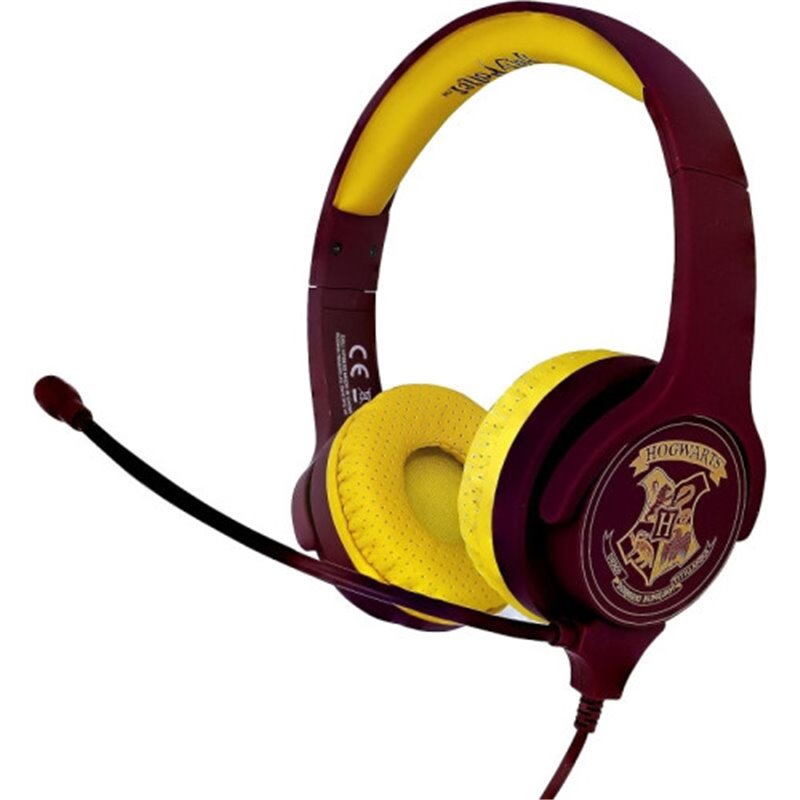 AURICULARES INTERACTIVE ESCUDO HOGWARTS AMARILLO/GRANATE OTL TECHNOLOGIES HP0816